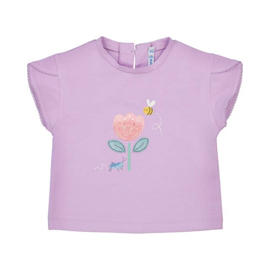 Mayoral Lilac flower top + short set 