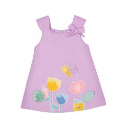  Mayoral Lilac Flower/Bee beach dress 