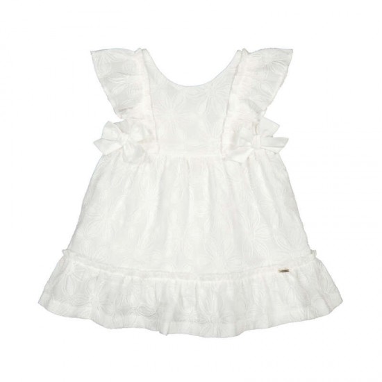 Mayoral White flower/bow dress