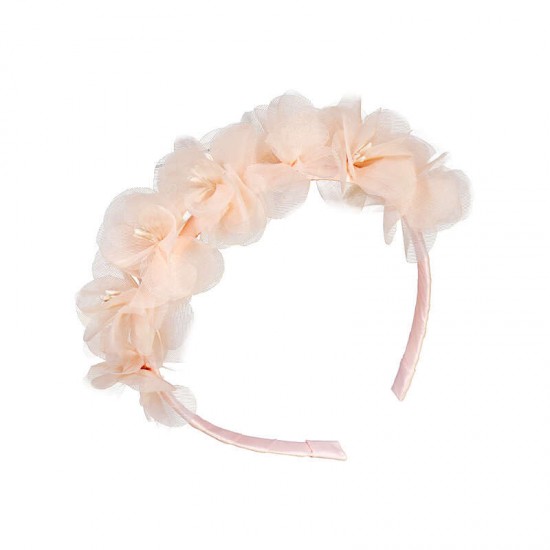 Mayoral Peach flower headband 
