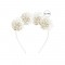 Mayoral Cream/Gold dotty flower headband