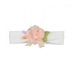 Mayoral Peach flower soft headband 