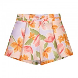 Mayoral Peach Flowers t-shirt and short set 