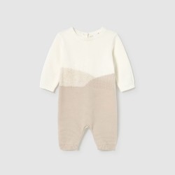 Mayoral Cream/Beige car knit all in one set 