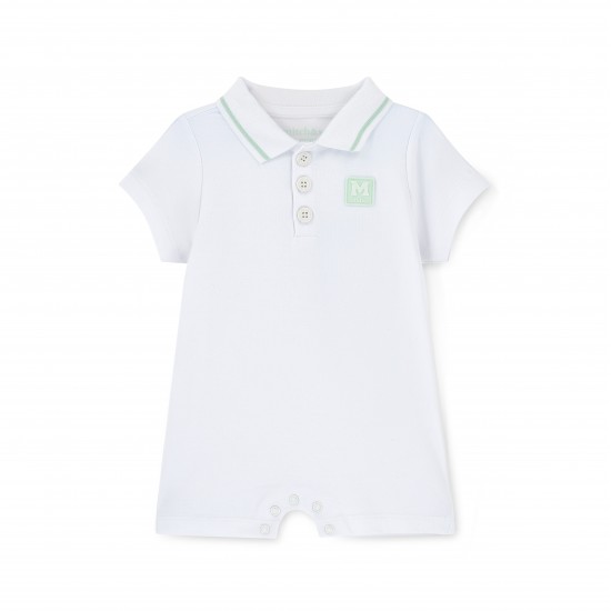 Mitch & Son White Nash polo romper 