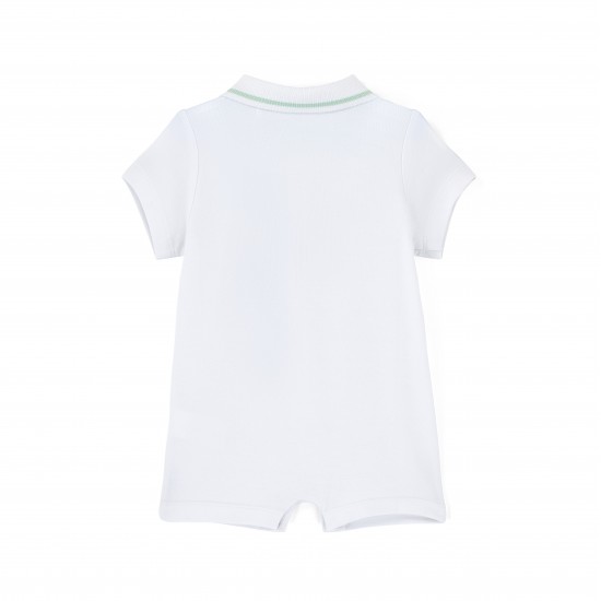 Mitch & Son White Nash polo romper 