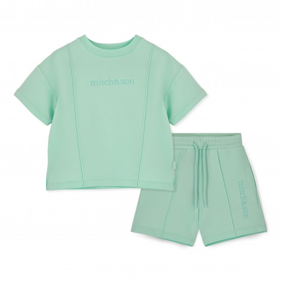 Mitch & Son Mint Orlando sweat short set 