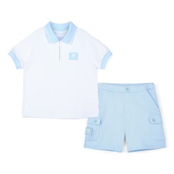 Mitch & Son Blue Oakland polo short set 