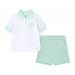 Mitch & Son Mint Oakland polo short set 