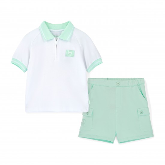 Mitch & Son Mint Oakland polo short set 