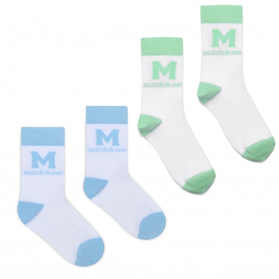 Mitch & Son Blue Odell 2 pack socks 