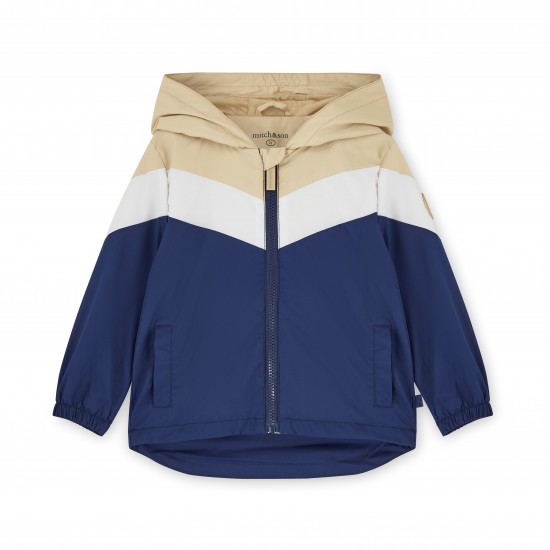 Mitch & Son Stone Peter hooded colour block jacket 