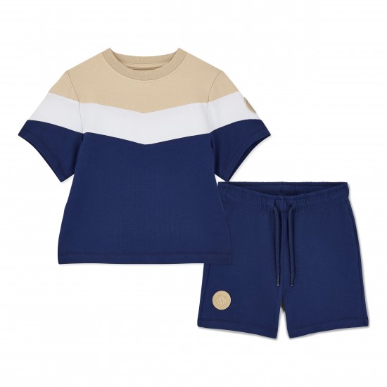Mitch & Son Navy Paco Cut & Sew soft short 