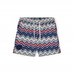 Mitch & Son White Pedro AOP graphic T-shirt and swimshorts 