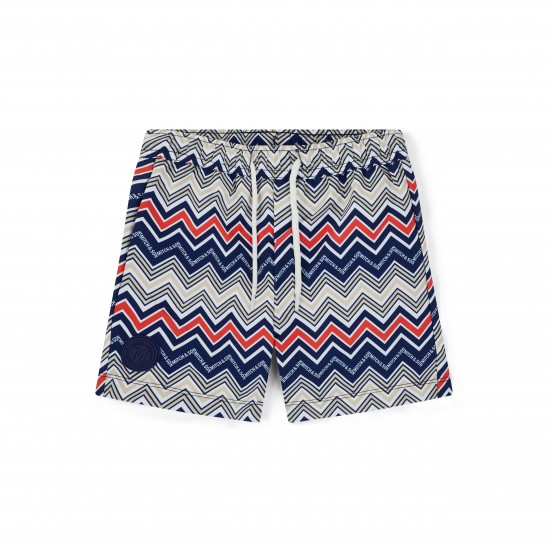 Mitch & Son White Pedro AOP graphic T-shirt and swimshorts 