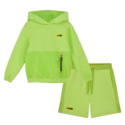 Mitch & Son Lime Green Ronan hoodie short set 