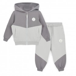 Mitch & Son Grey/Silver Tatum zipper tracksuit 