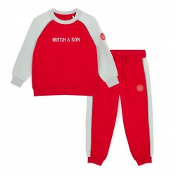 Mitch & Son Red Tyson raglan tracksuit 