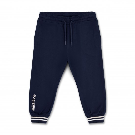 Mitch & Son Navy Sullivan twill trousers 