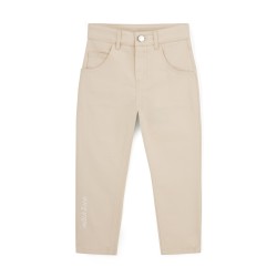 Mitch & Son Beige Silas twill trousers 