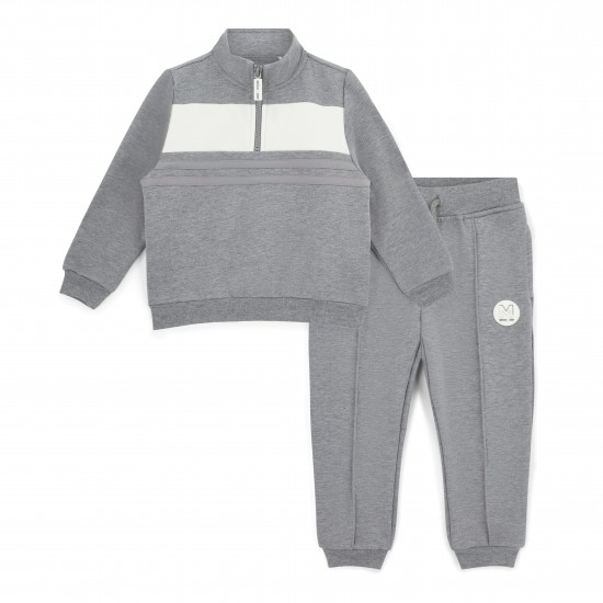 Mitch & Son Grey Marl Tyler zip tracksuit 