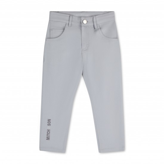 Mitch & Son Grey Trace twill trousers 