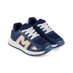 Mitch & Son Sprint Navy/Beige trainers 