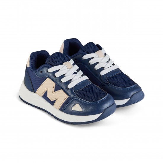 Mitch & Son Sprint Navy/Beige trainers 