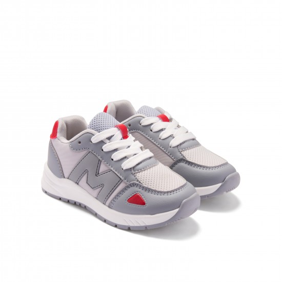 Mitch & Son Sprint Grey/Red trainers 