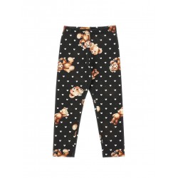 Monnalisa Black Teddy Bear Leggings