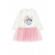 Monnalisa White and Pink Stitch tutu skirt dress