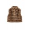 Monnalisa Brown fur gilet 