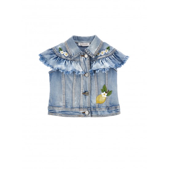 Monnalisa Tinkerbell demin short + jacket + top set 