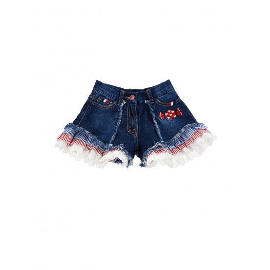 Monnalisa Hello Kitty denim short + jacket + top set 