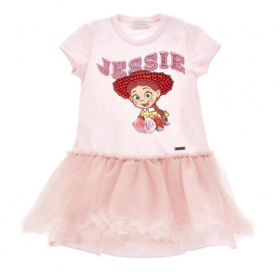 Monnalisa Jessie Pink gem dress