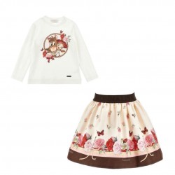 Monnalisa Jessie skirt set + top