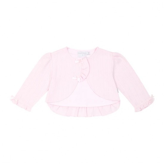 Pastels & Co Harriet pink frilly cardigan 