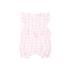Pastels & Co Rebecca Pink gingham romper 