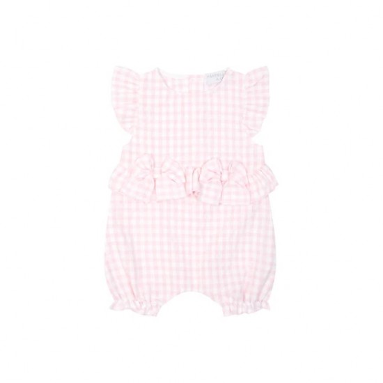 Pastels & Co Rebecca Pink gingham romper 