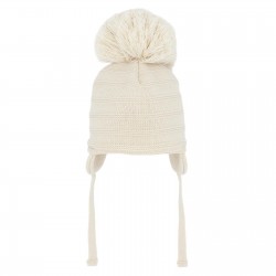 Pastels & Co Kendall Beige pom pom hat 