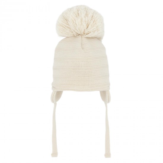 Pastels & Co Kendall Beige pom pom hat 